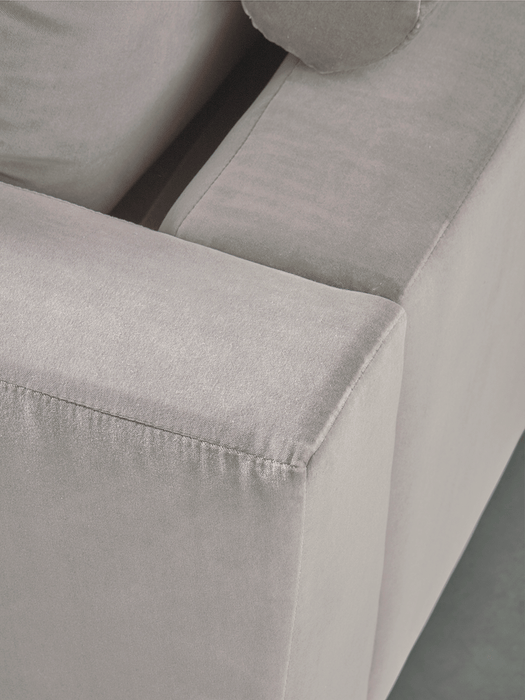 Milano Grand Sofa Blush Cotton Velvet