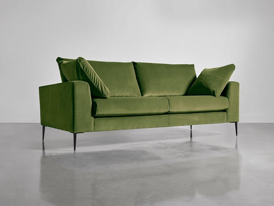 Milano Grand Sofa Moss Cotton Velvet