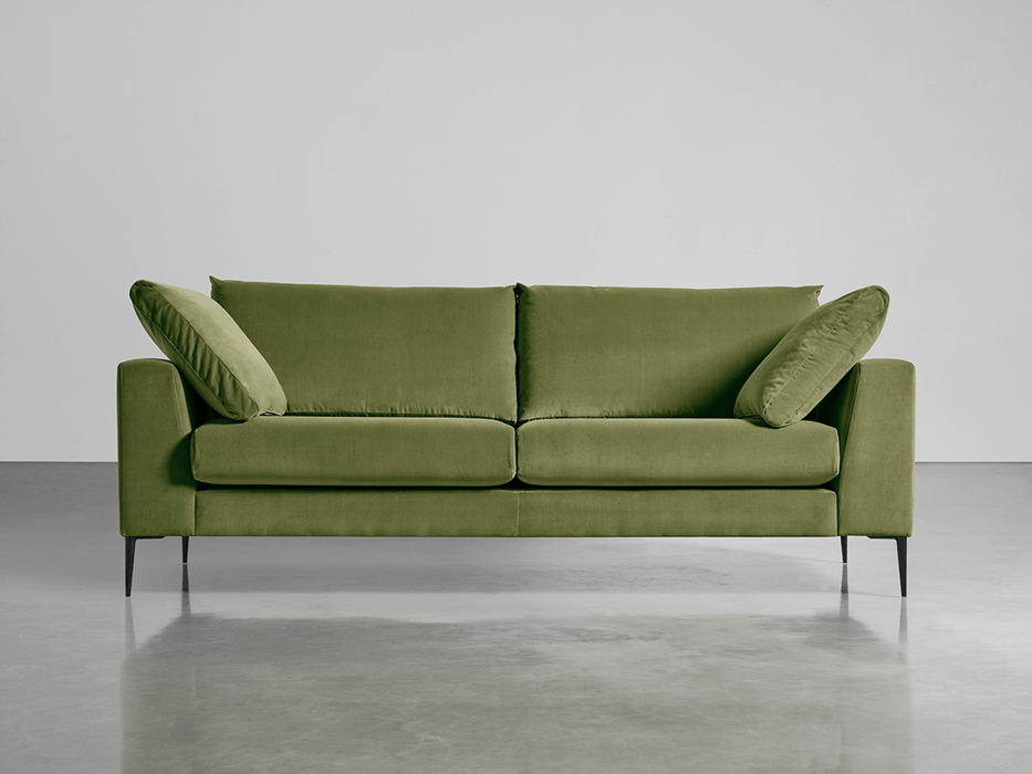 Milano Grand Sofa Moss Cotton Velvet