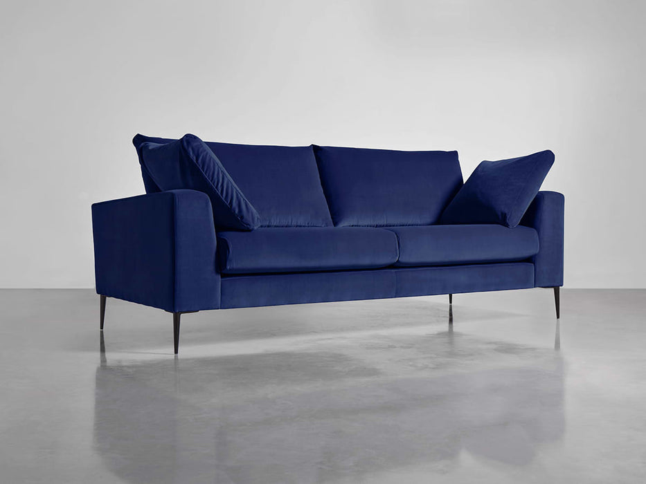 Milano Grand Sofa Navy Cotton Velvet