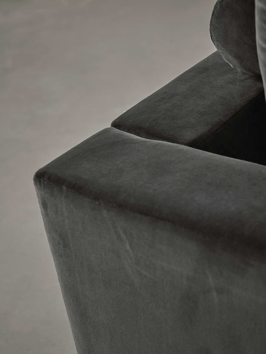 Milano Midi Sofa Slate Cotton Velvet