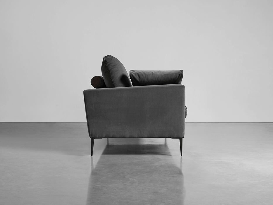 Milano Grand Sofa Slate Cotton Velvet