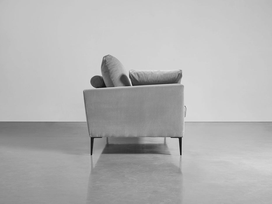 Milano Midi Sofa Swedish Grey Cotton Velvet