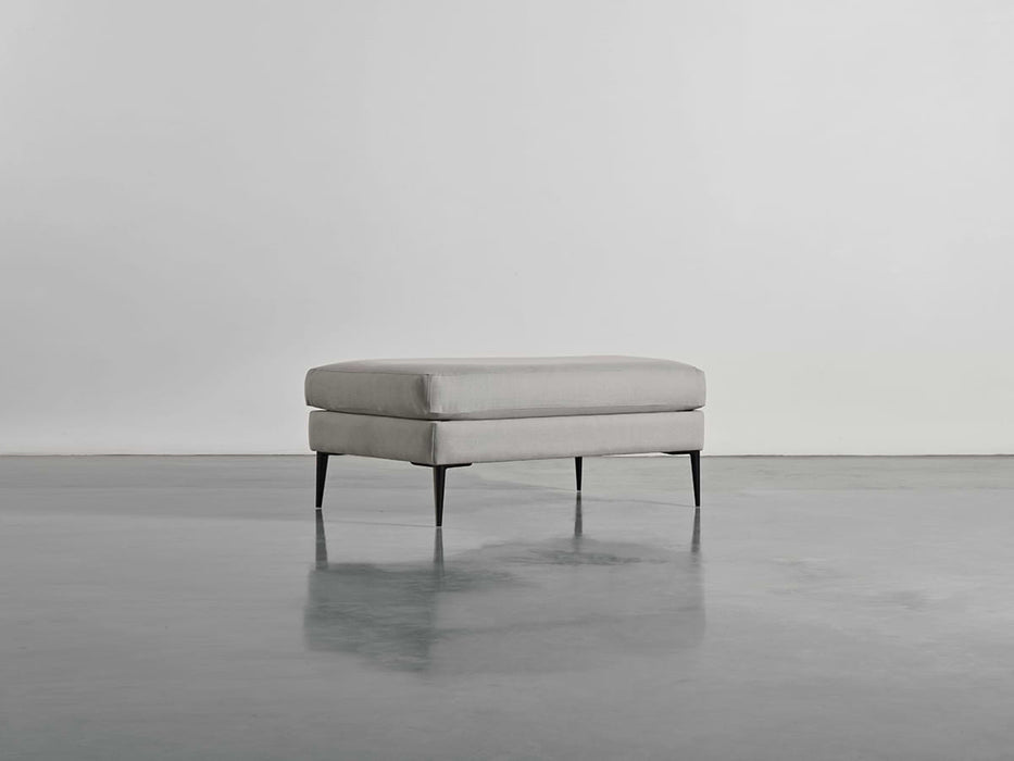 Milano Ottoman Ash Linen Cotton Blend