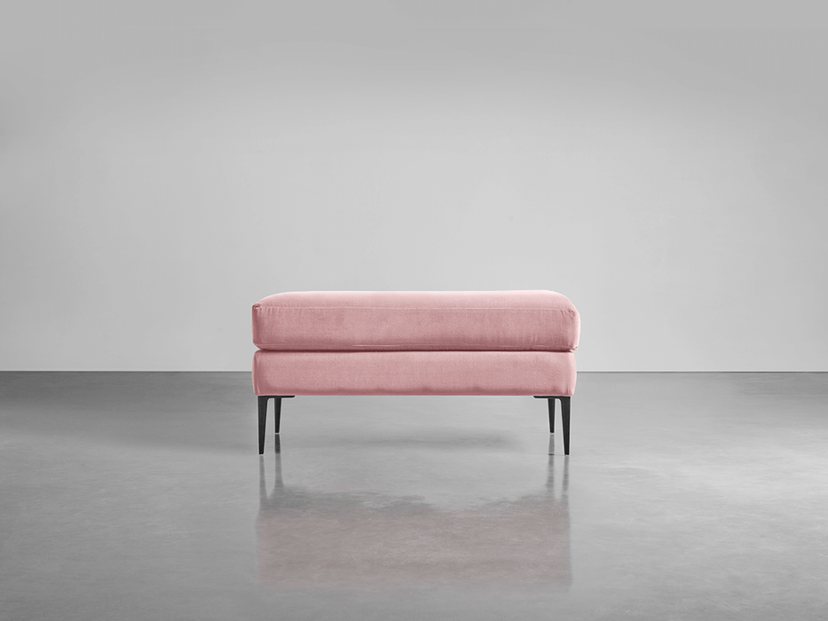 Milano Ottoman Blush Cotton Velvet