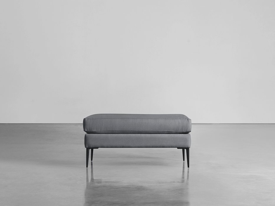 Milano Ottoman Flint Linen Cotton Blend