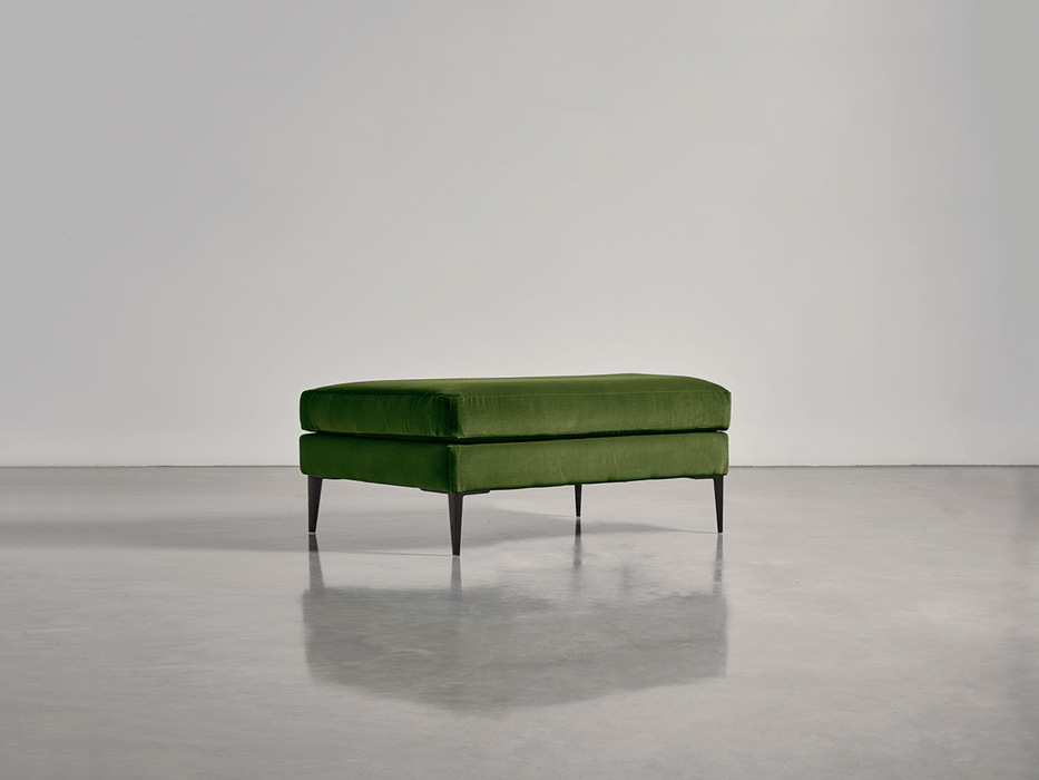 Milano Ottoman Moss Cotton Velvet