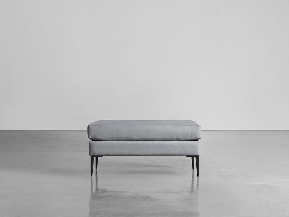 Milano Ottoman Smoke Linen Cotton Blend