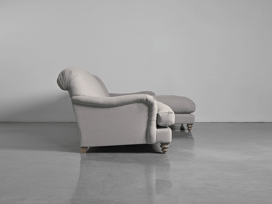 Cosy Chaise Ash Linen Cotton Blend - Right Hand Facing