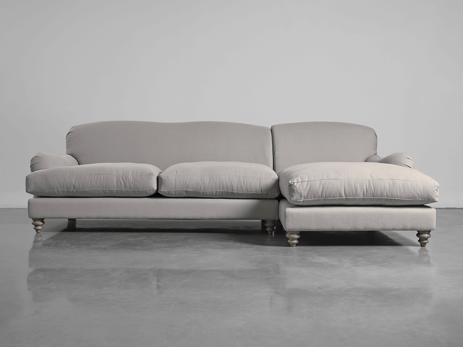 Cosy Chaise Ash Linen Cotton Blend - Right Hand Facing