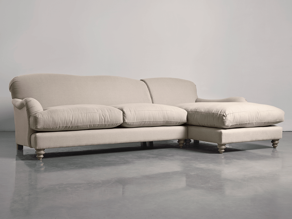 Cosy Chaise Birch Linen Cotton Blend - Right Hand Facing