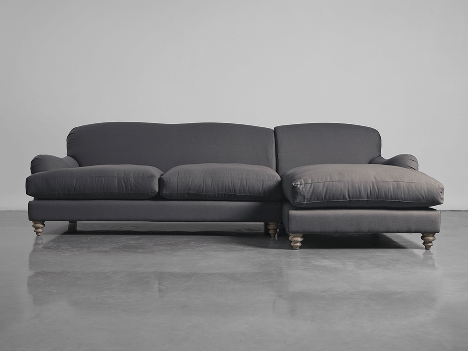 Cosy Chaise Flint Linen Cotton Blend - Right Hand Facing