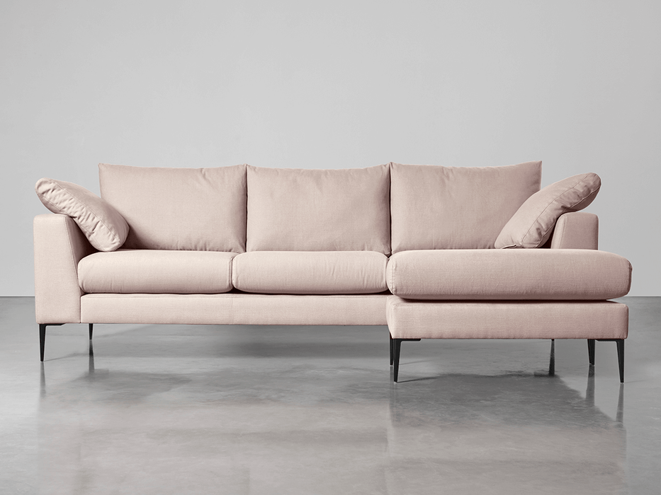 Milano Grand Chaise Sofa Mallow Linen Cotton Blend