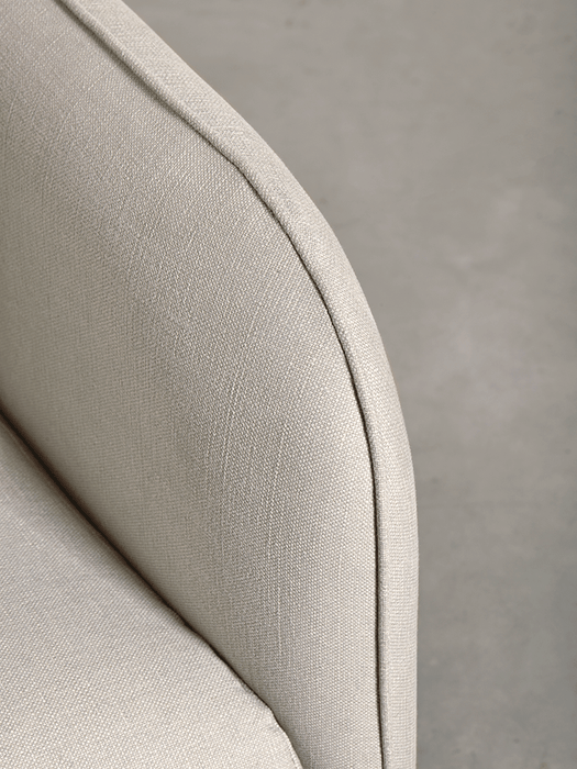 Scandi Armchair Mallow Linen Cotton Blend