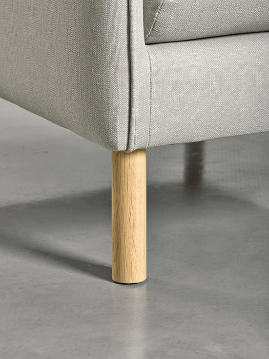 Scandi Armchair French Blue Linen Cotton Blend