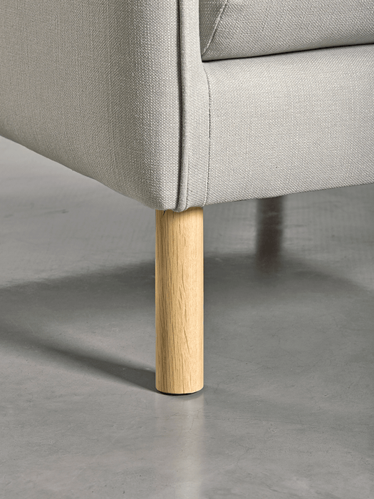 Scandi Loveseat Smoke Linen Cotton Blend