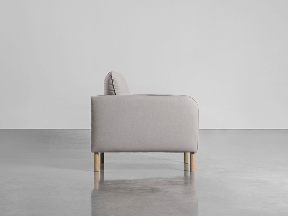Scandi Armchair Ash Linen Cotton Blend