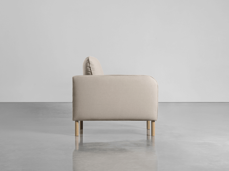 Scandi Armchair Birch Linen Cotton Blend