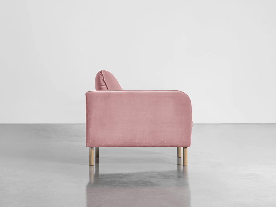 Scandi Armchair Blush Cotton Velvet