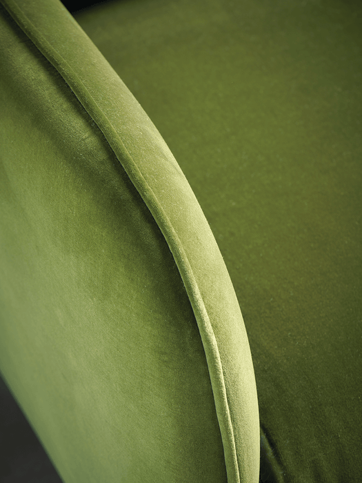 Scandi Armchair Moss Cotton Velvet
