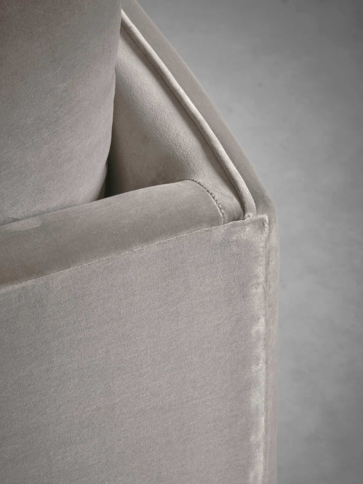 Scandi Armchair Swedish Grey Cotton Velvet
