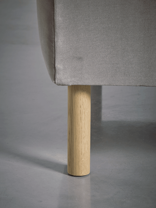 Scandi Loveseat Gold Cotton Velvet