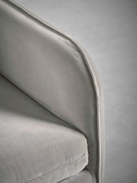 Scandi Loveseat Navy Cotton Velvet