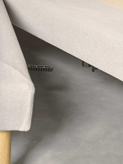 Scandi Midi Chaise Sofa Flint Linen Cotton Blend