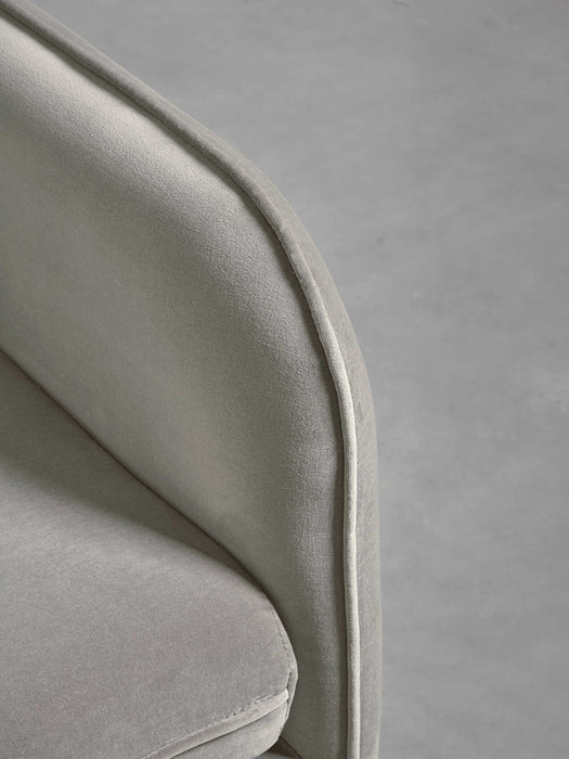 Scandi Midi Chaise Sofa Blush Cotton Velvet