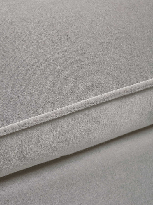 Scandi Midi Chaise Sofa Gold Cotton Velvet