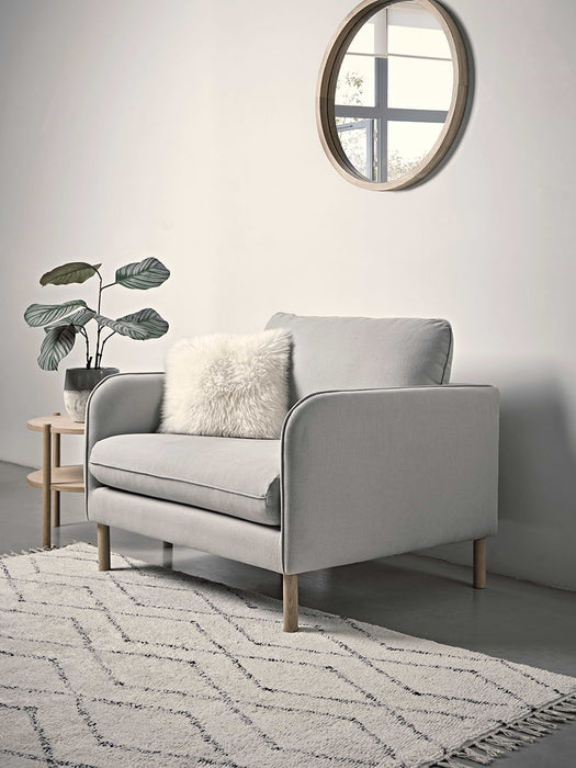 Scandi Loveseat Mallow Linen Cotton Blend