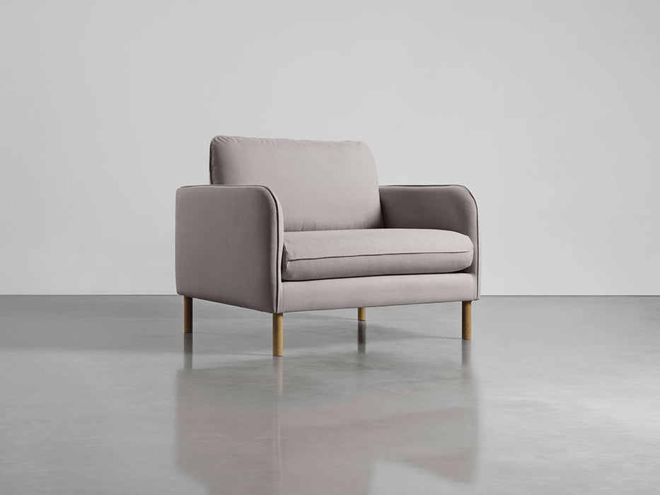 Scandi Loveseat Ash Linen Cotton Blend