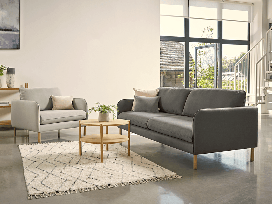 Scandi Petite Sofa Gold Cotton Velvet