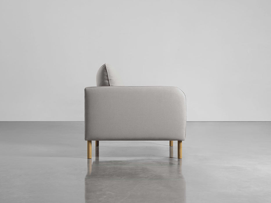 Scandi Loveseat Ash Linen Cotton Blend