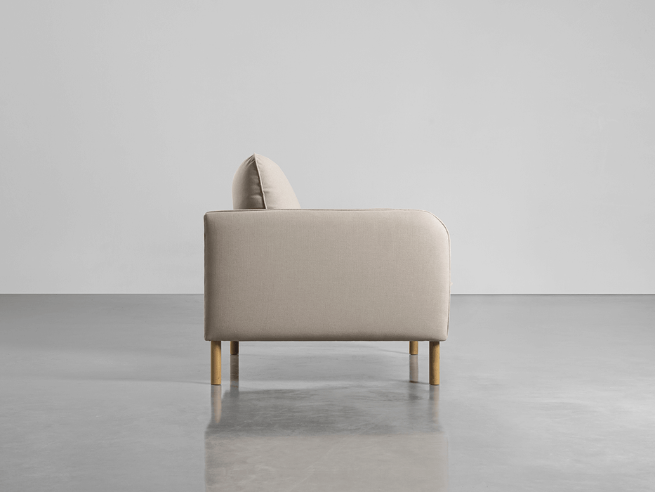 Scandi Loveseat Birch Linen Cotton Blend