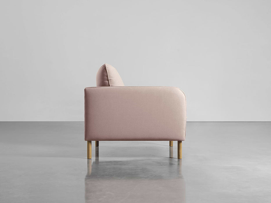 Scandi Loveseat Mallow Linen Cotton Blend