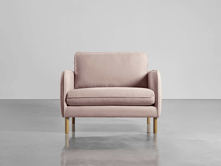 Scandi Loveseat Mallow Linen Cotton Blend