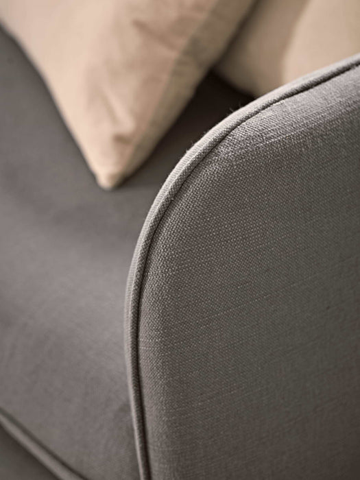 Scandi Midi Sofa Smoke Linen Cotton Blend