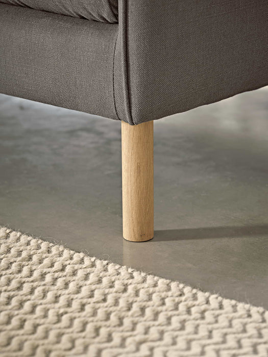 Scandi Midi Sofa Smoke Linen Cotton Blend