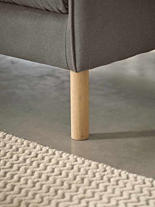 Scandi Petite Sofa Smoke Linen Cotton Blend
