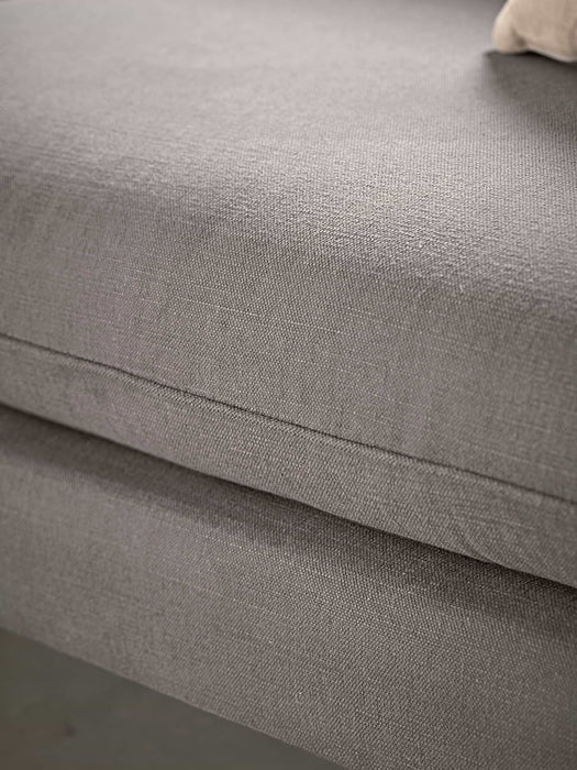 Scandi Midi Sofa Smoke Linen Cotton Blend