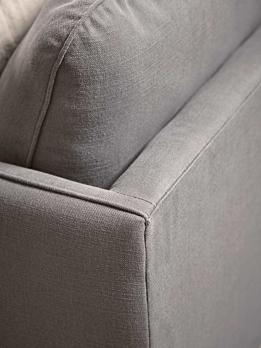 Scandi Midi Sofa Smoke Linen Cotton Blend