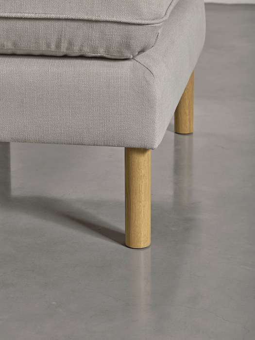 Scandi Ottoman Ash Linen Cotton Blend