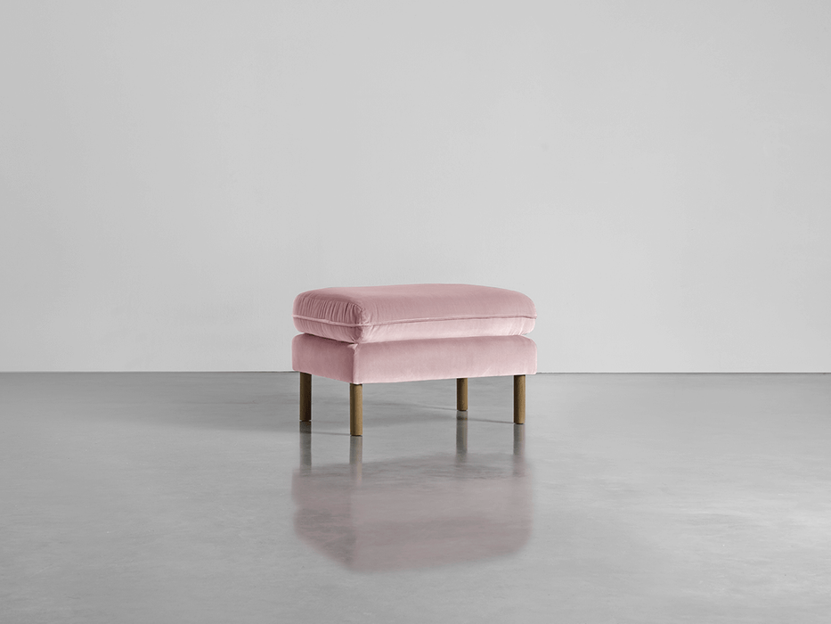Scandi Ottoman Blush Cotton Velvet