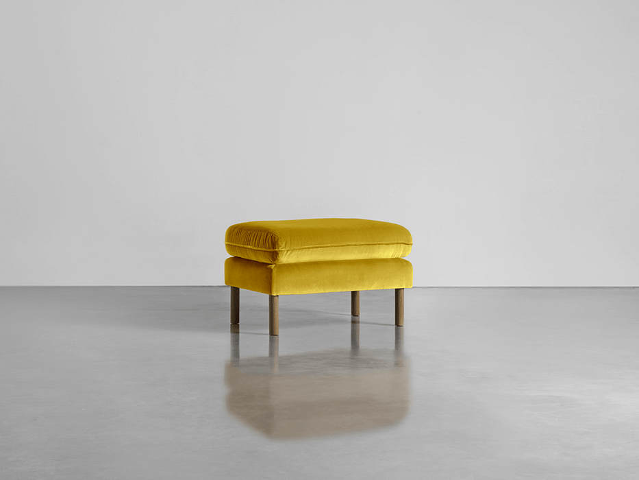 Scandi Ottoman Gold Cotton Velvet