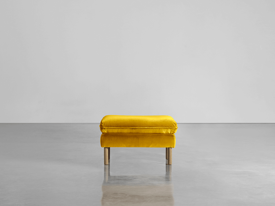 Scandi Ottoman Gold Cotton Velvet