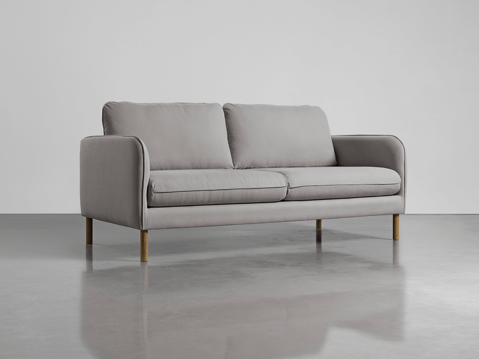Scandi Petite Sofa Ash Linen Cotton Blend