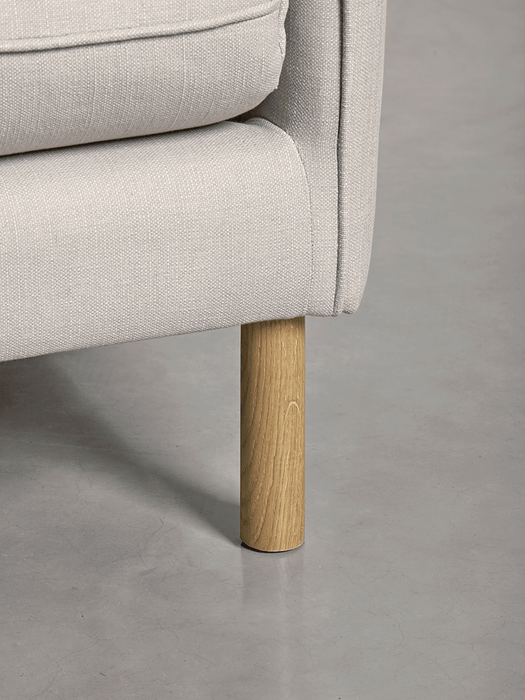 Scandi Petite Sofa Flint Linen Cotton Blend