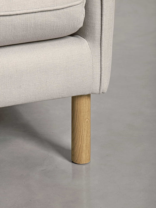 Scandi Midi Sofa Smoke Linen Cotton Blend