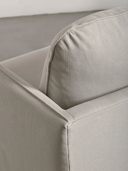 Scandi Midi Sofa Flint Linen Cotton Blend